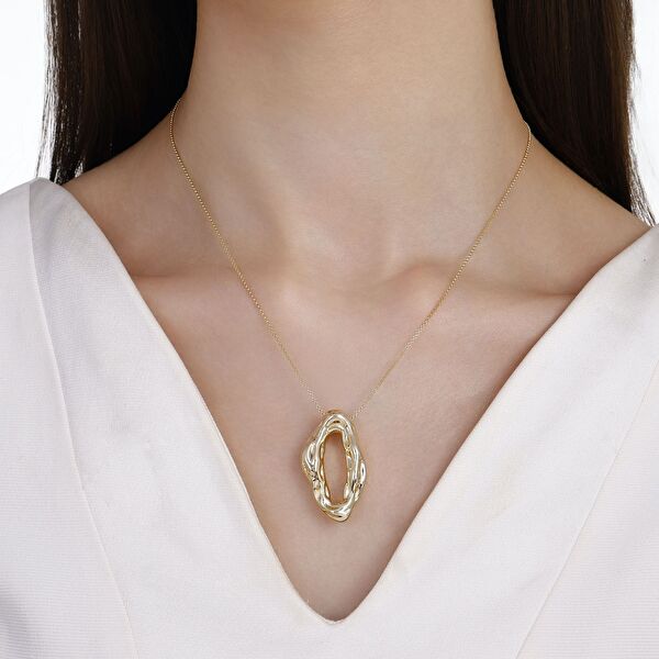 Sun Koleksiyon Liquid Gümüş Kolye 