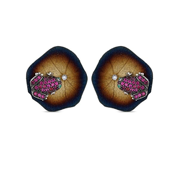 Global Warming GWHE0016R-CZ Gümüş Küpe