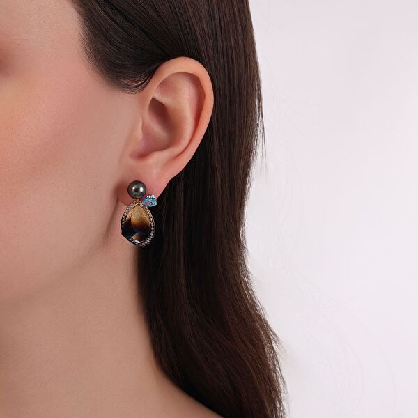 Global Warming GWHE0019B-CZ Gümüş Küpe