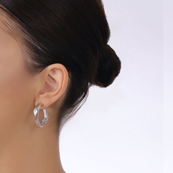 Baget KE31977-W Gümüş Küpe