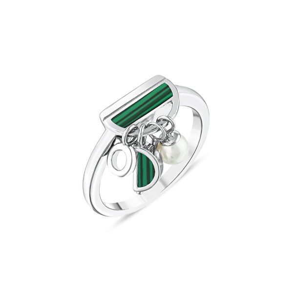 Lucky Gems Malahit Taşlı Gümüş Yüzük