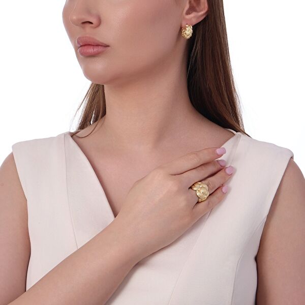 Poly Koleksiyonu Örgü Gümüş Yüzük