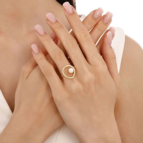 Sun Koleksiyonu Beyaz Taşlı Gümüş Yüzük