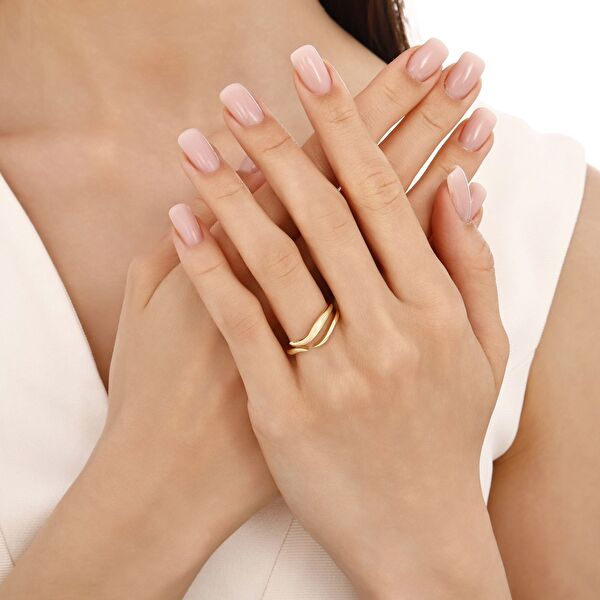 Sun Koleksiyonu Üç Dalga Gümüş Yüzük