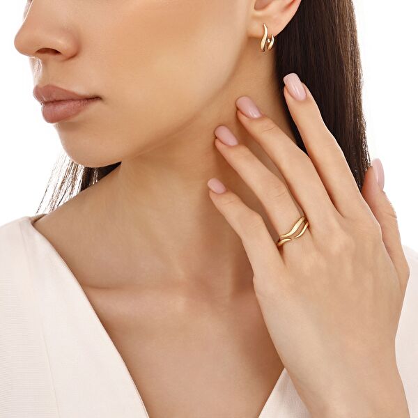 Sun Koleksiyonu Üç Dalga Gümüş Yüzük