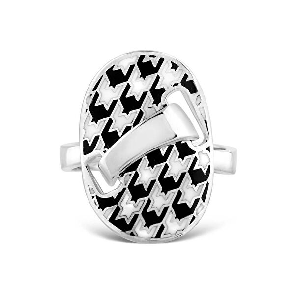 Pied De Poule Model-4 Gümüş Yüzük