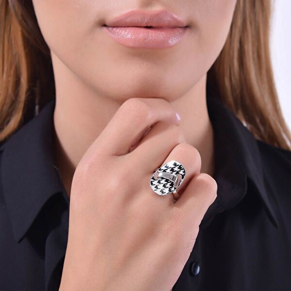 Pied De Poule Model-4 Gümüş Yüzük