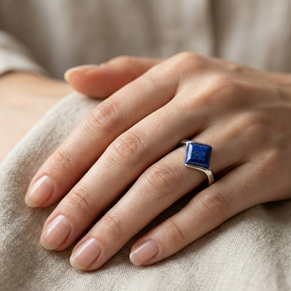 Lucky Gems Lapis Taşlı Gümüş Yüzük