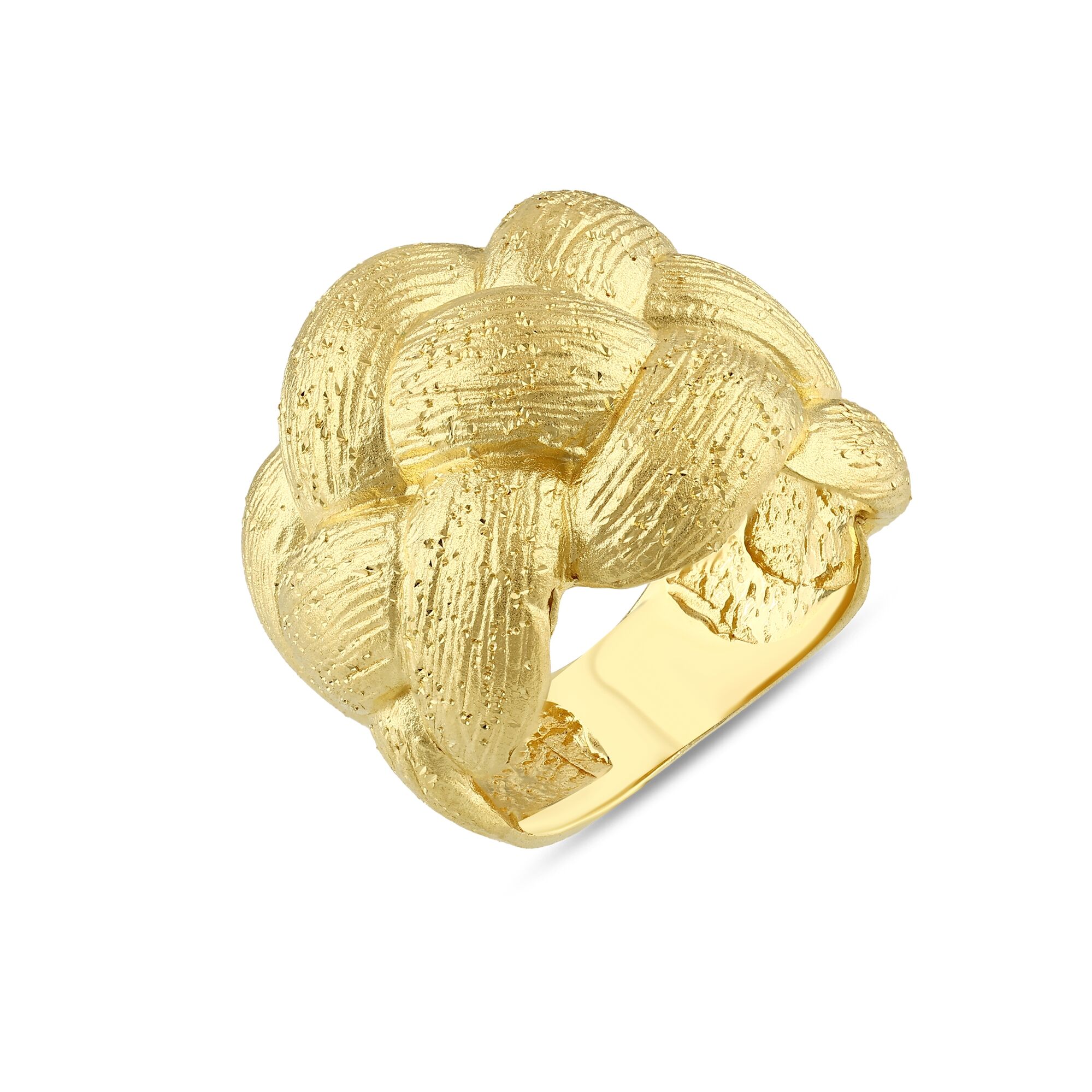 Poly Koleksiyonu Örgü Gümüş Yüzük